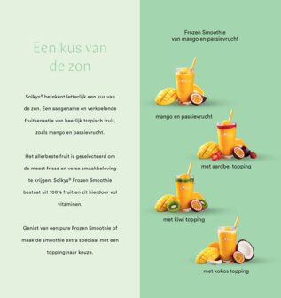 Menu Solkys Frozen Smoothies NL